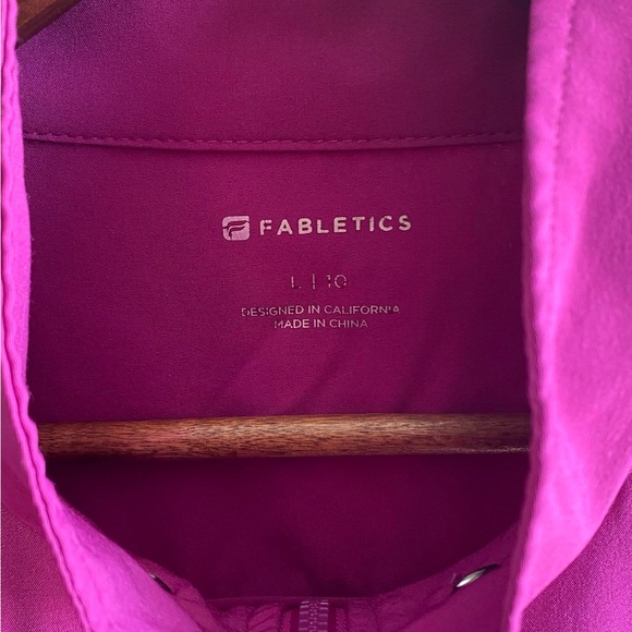 Fabletics Pink Fuchsia Zippered Lightweight Jacket Size L - Picture 4 of 8